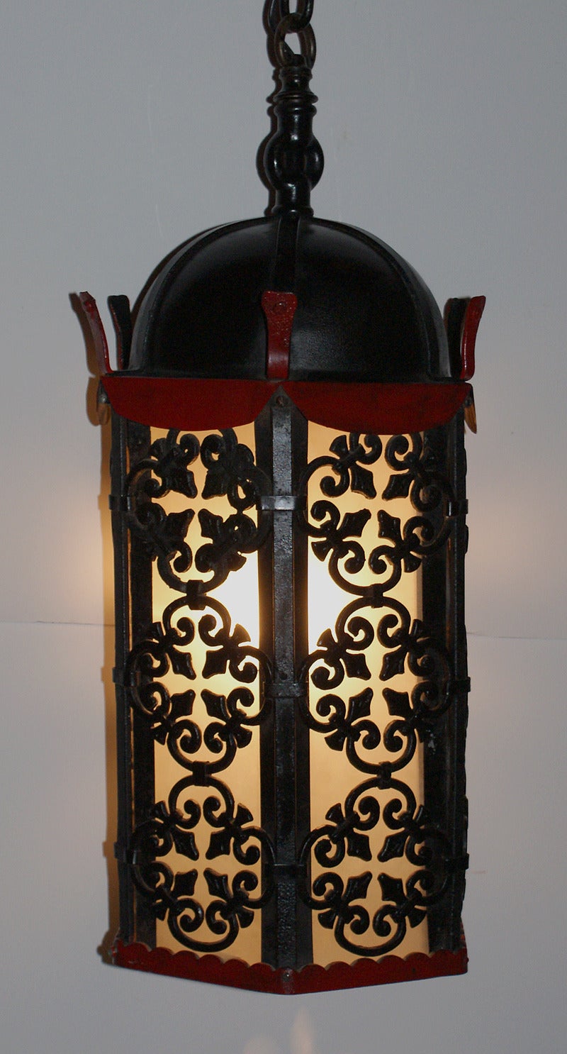 Gothic Revival Spanish Gothic Style Lantern, circa 1920 For Sale