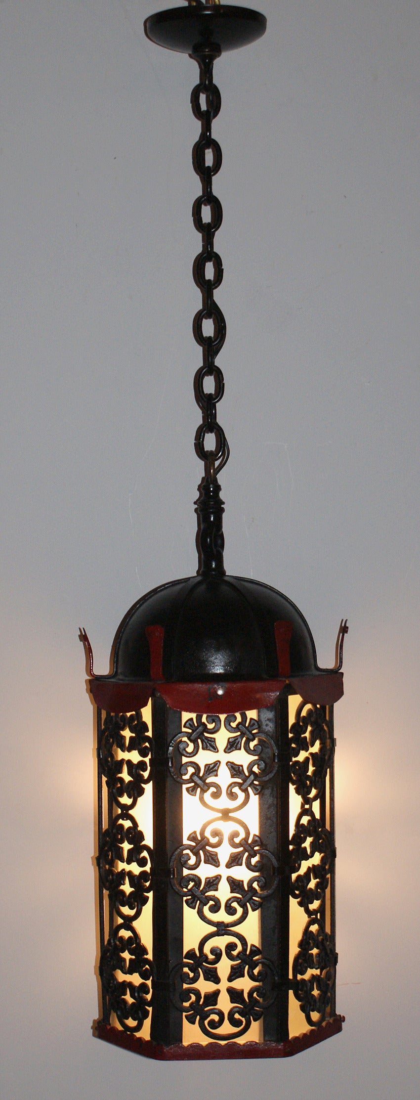 American Spanish Gothic Style Lantern, circa 1920 For Sale