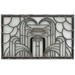 English Art Deco Leaded Glass Window