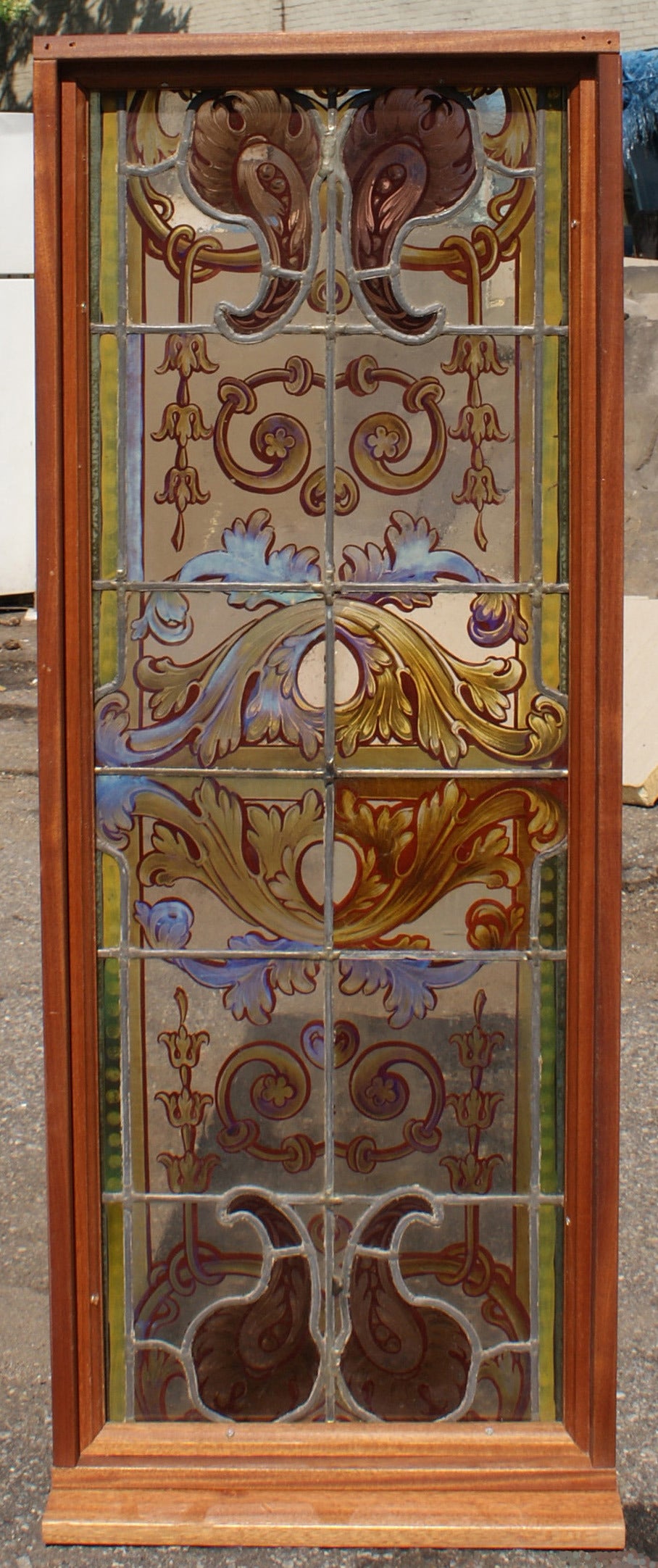 German Renaissance Revival Style Stained Glass Window