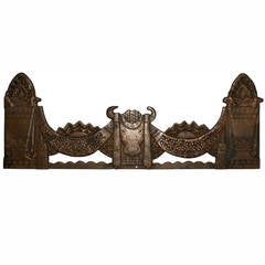 1920s Babylonian Influenced Art Deco Bronze Panels