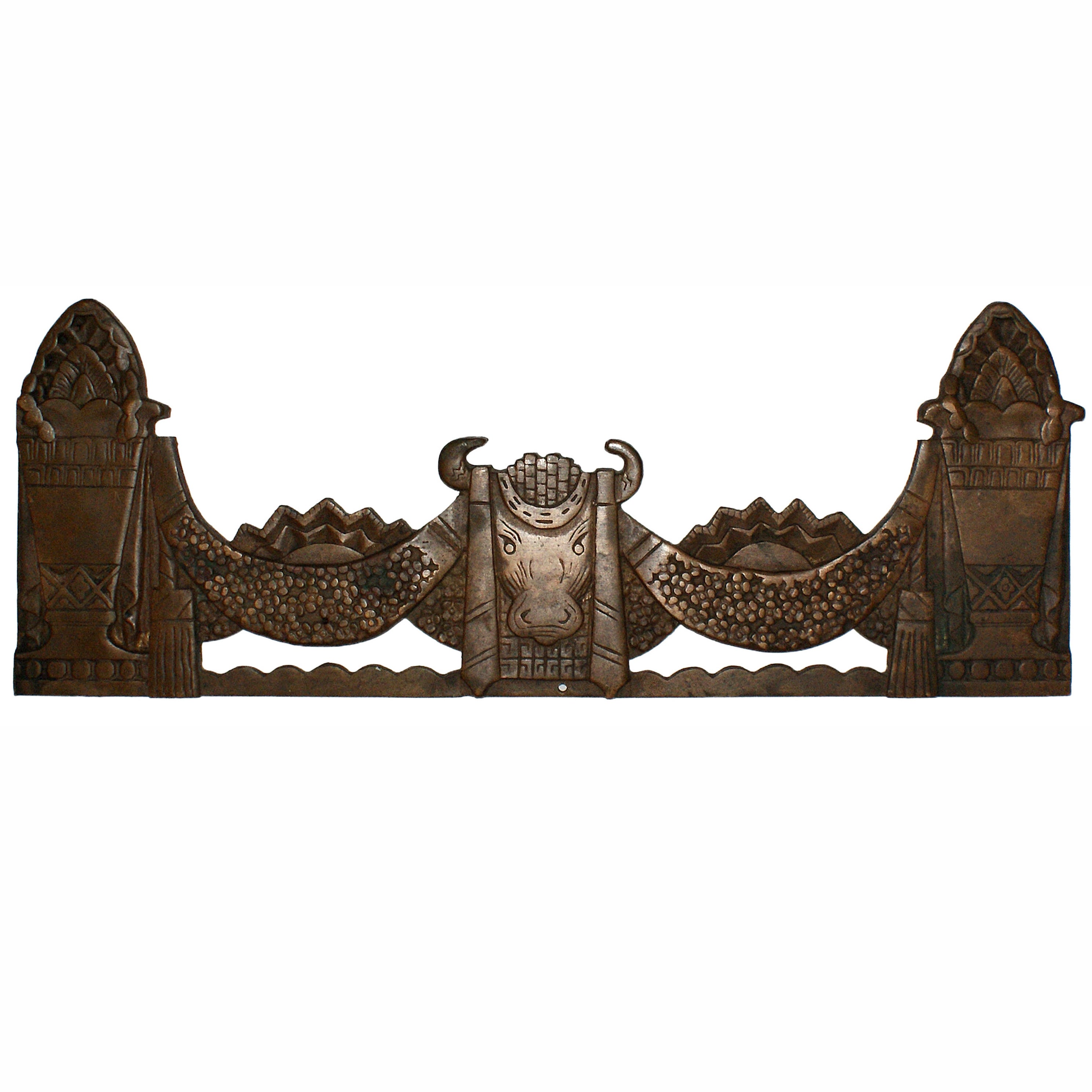 1920s Babylonian Influenced Art Deco Bronze Panels For Sale