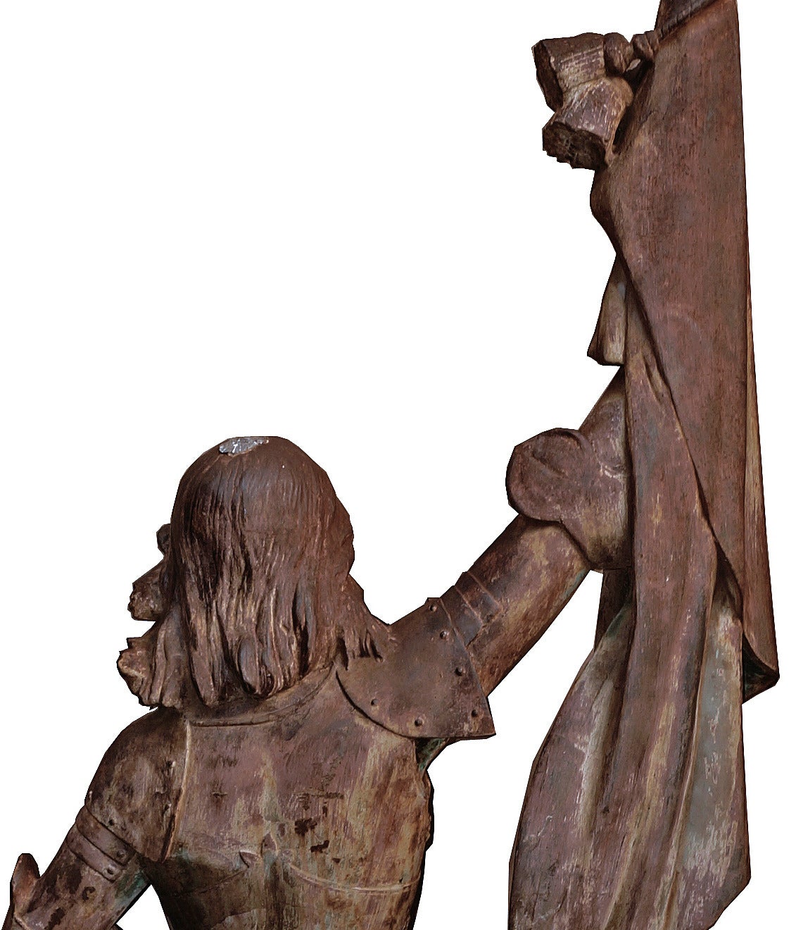 Joan of Arc, Late 19th Century French Cast-Iron Statue For Sale 5