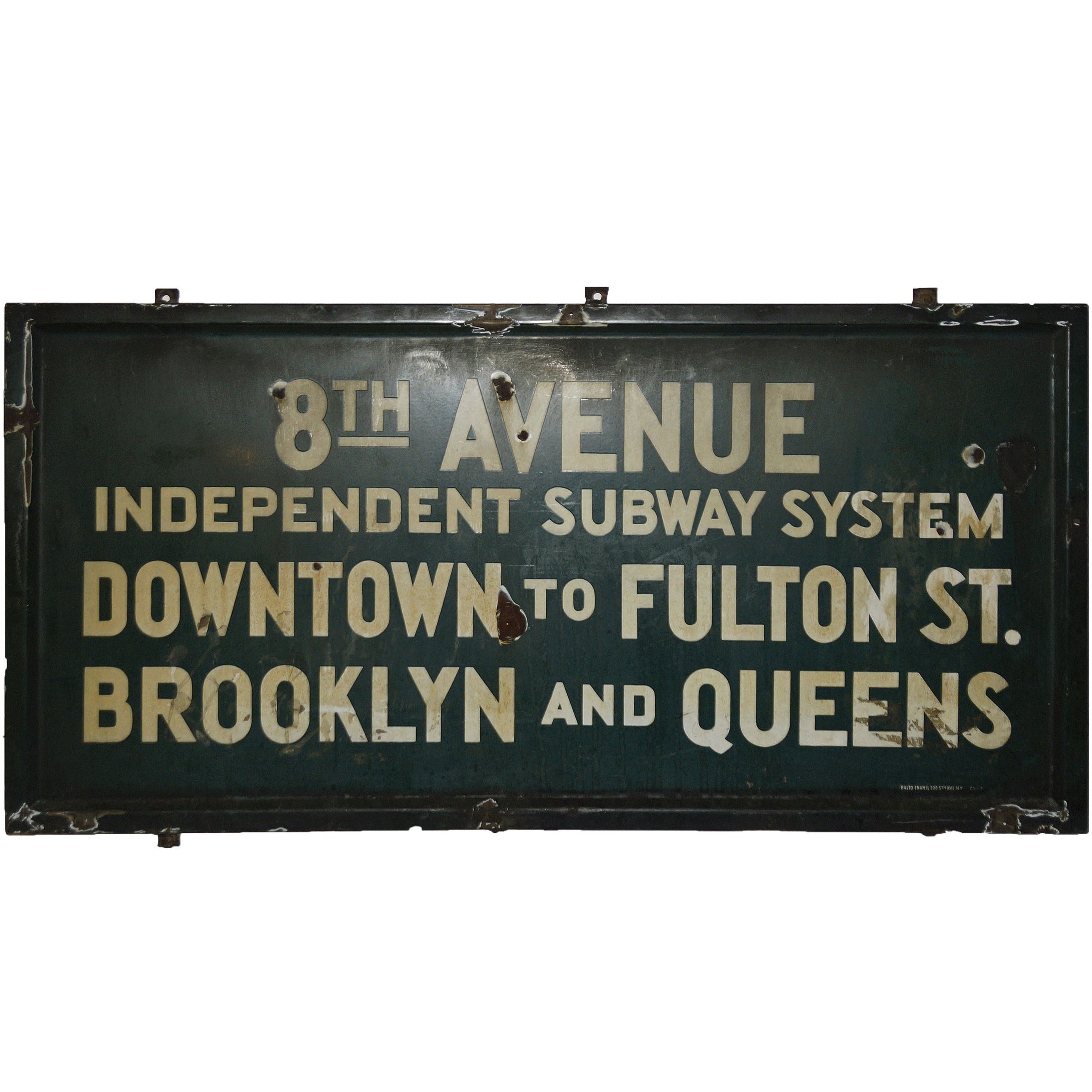 1930s New York City Subway Sign For Sale