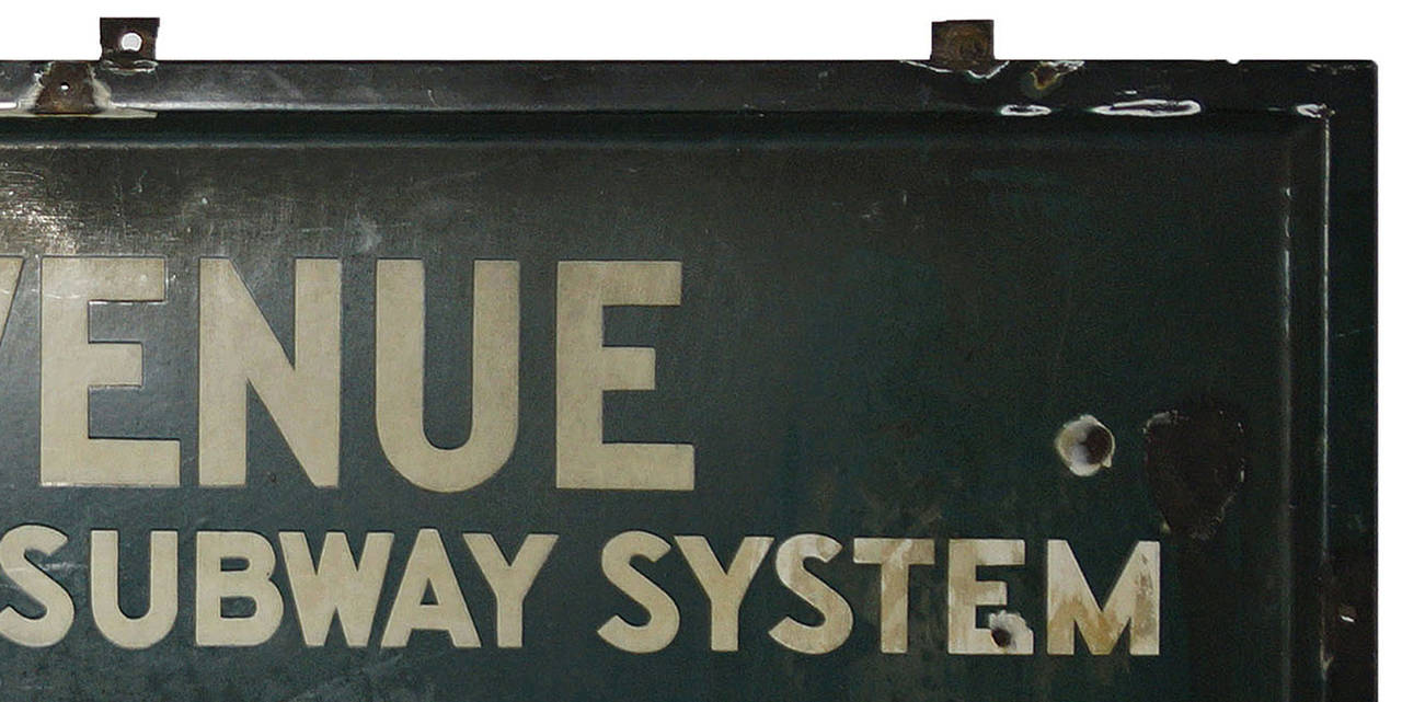 American 1930s New York City Subway Sign For Sale