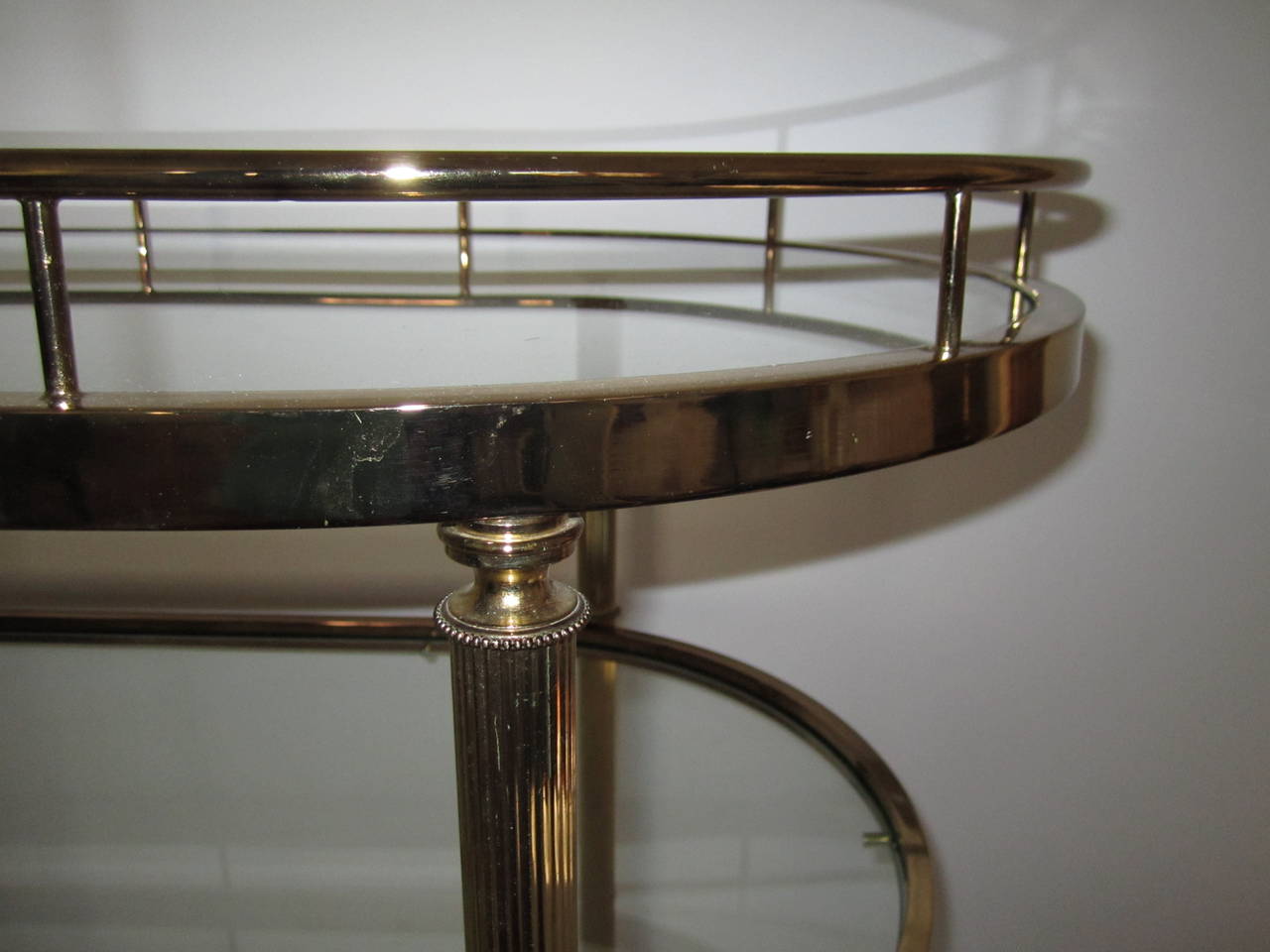 Vintage Brass Bar Cart Designed for the Design Institute of America 1