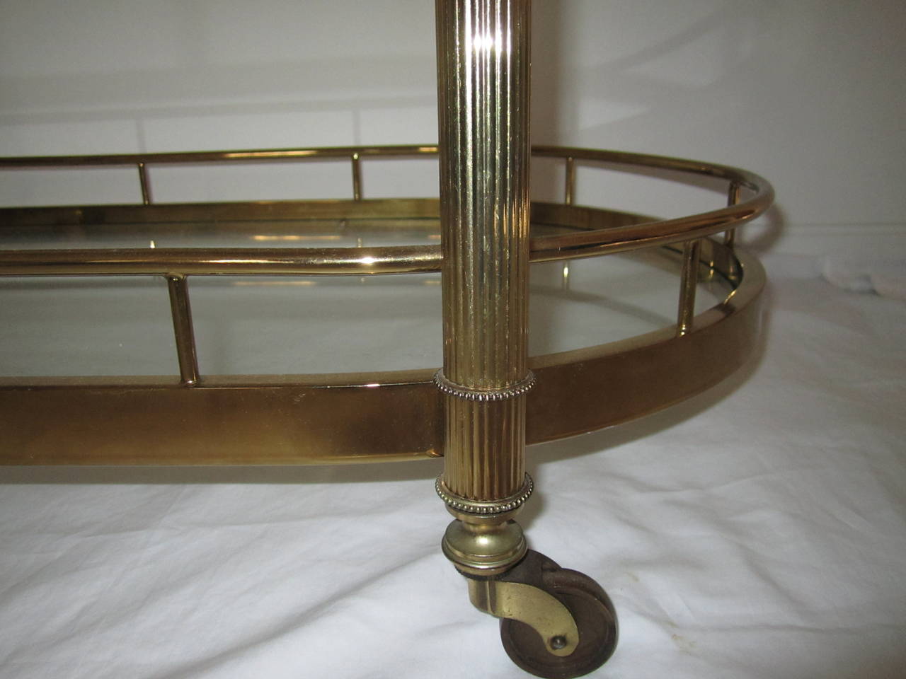 20th Century Vintage Brass Bar Cart Designed for the Design Institute of America