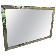 Retro Italian Midcentury Wall Mirror in the Hollywood Regency Style, Large