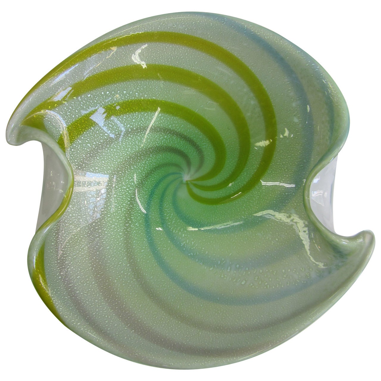 Midcentury Italian Murano Multicolored Art Glass Bowl