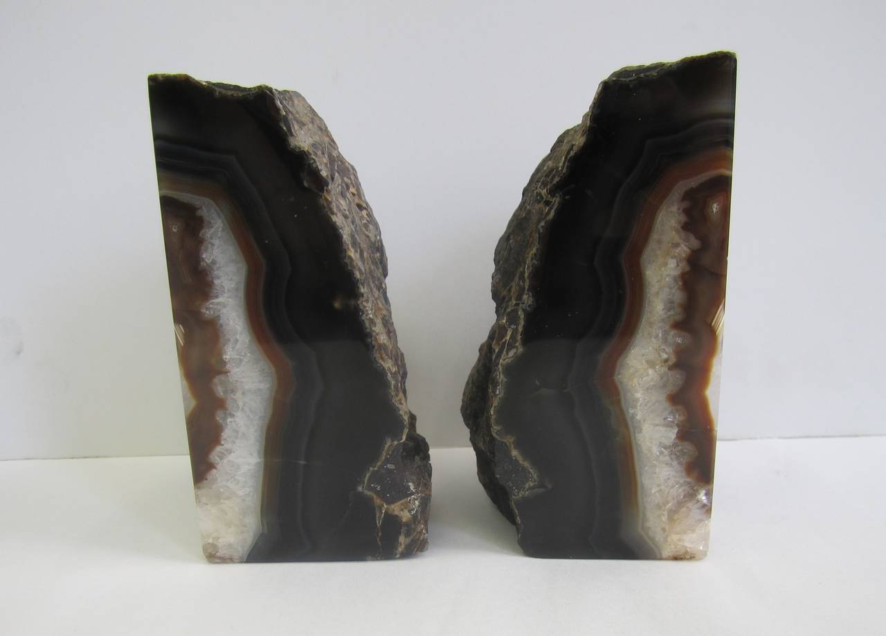 Unknown Pair of Crystal Geode Bookends