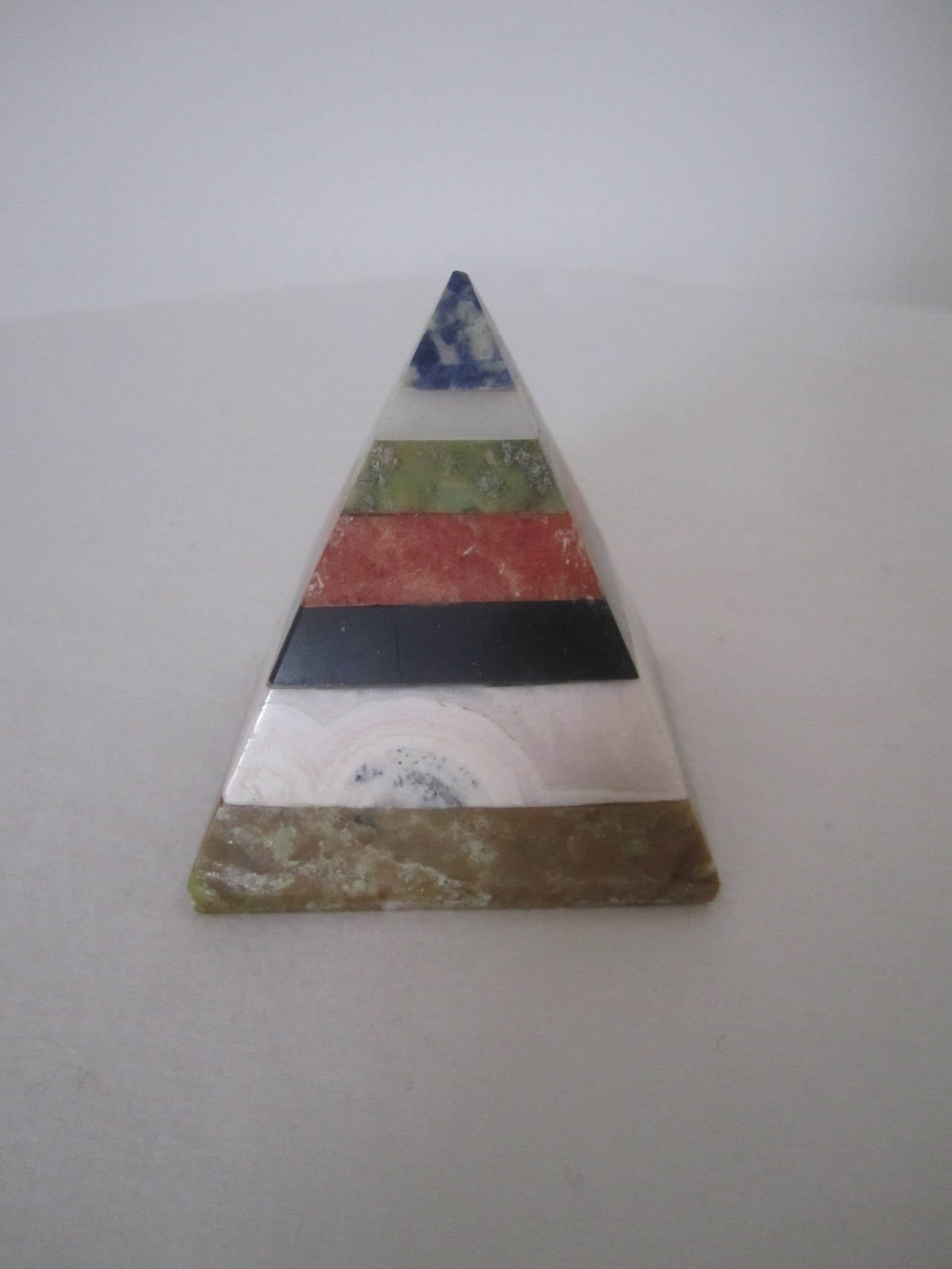 Multi-Stone Pyramid including Lapis and Black Onyx In Good Condition In New York, NY
