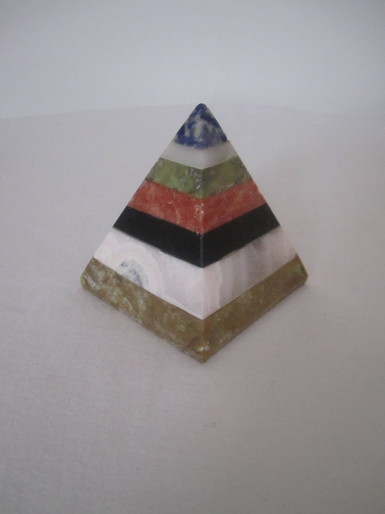 20th Century Multi-Stone Pyramid including Lapis and Black Onyx