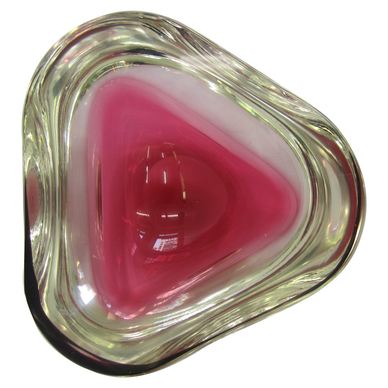 Modern Italian Murano Art Glass Bowl Attributed to Flavio Poli for Seguso