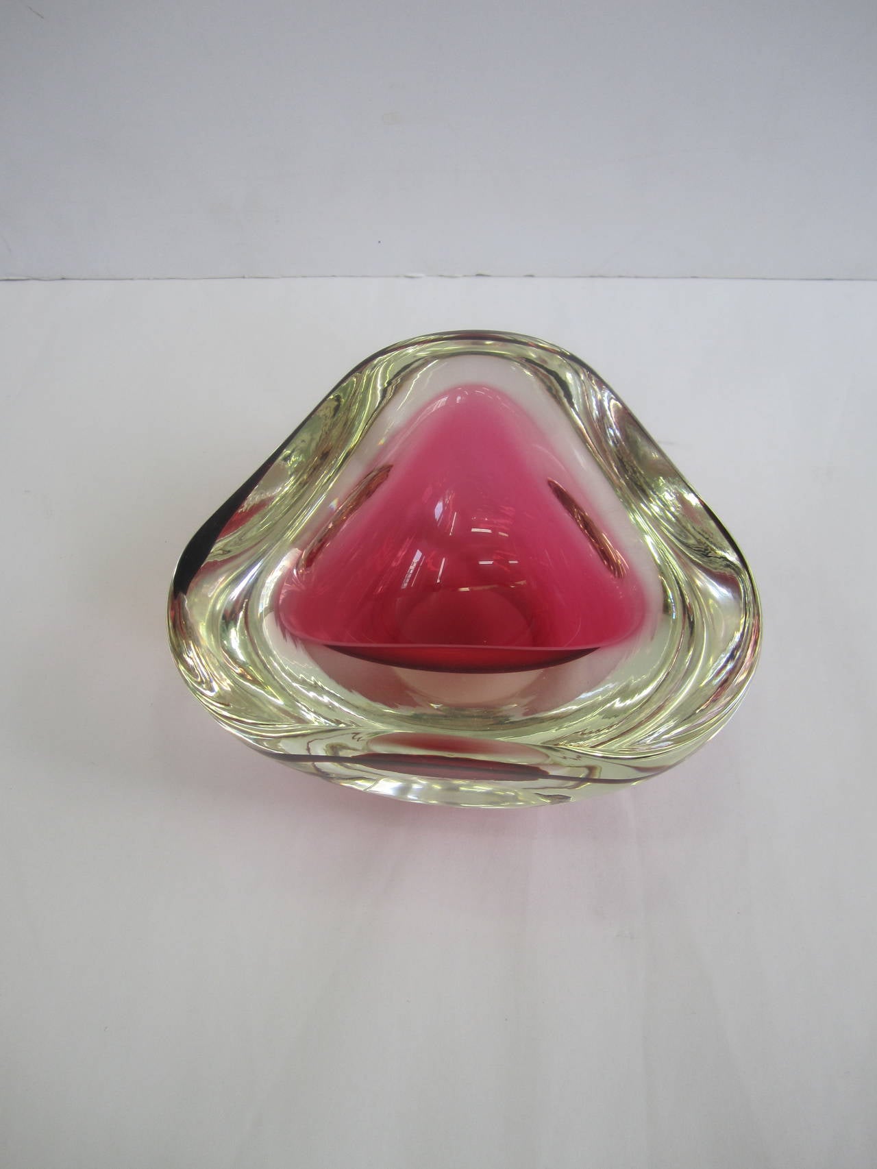 20th Century Modern Italian Murano Art Glass Bowl Attributed to Flavio Poli for Seguso