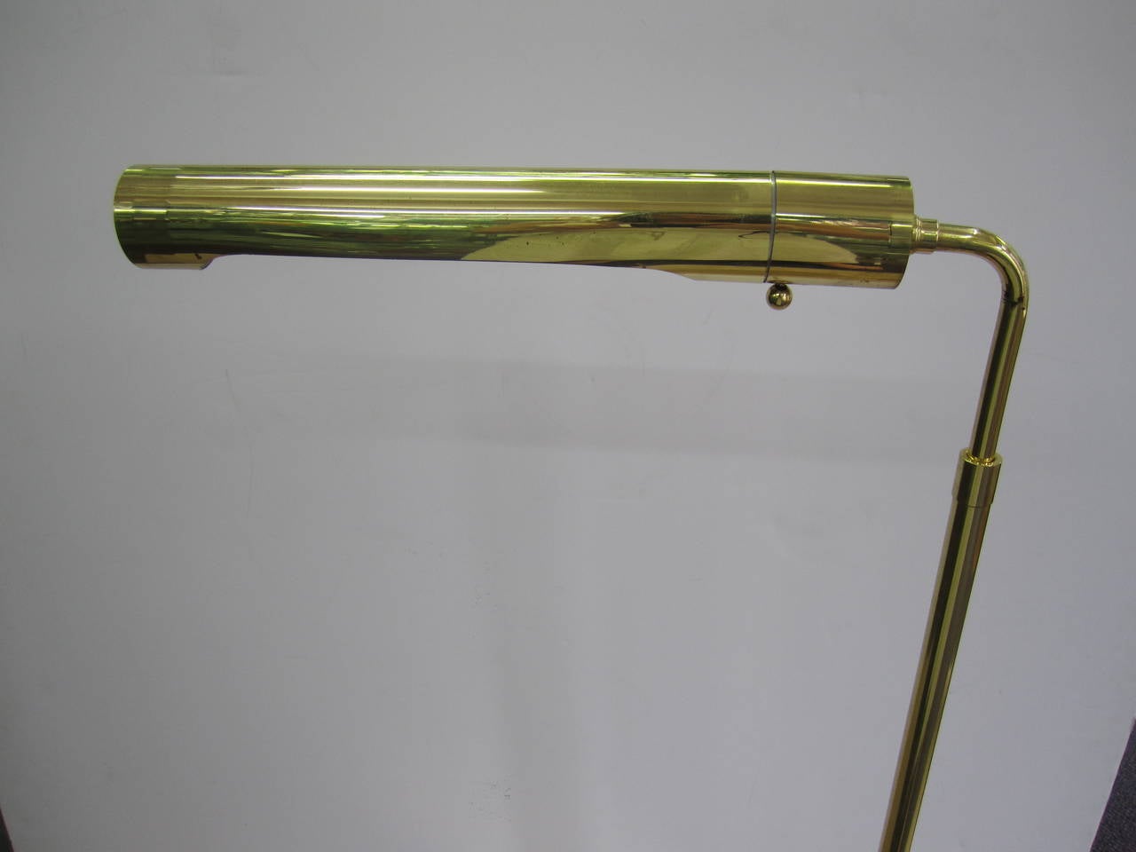1970s Modern Adjustable Brass Floor Lamp after Koch and Lowy In Good Condition In New York, NY