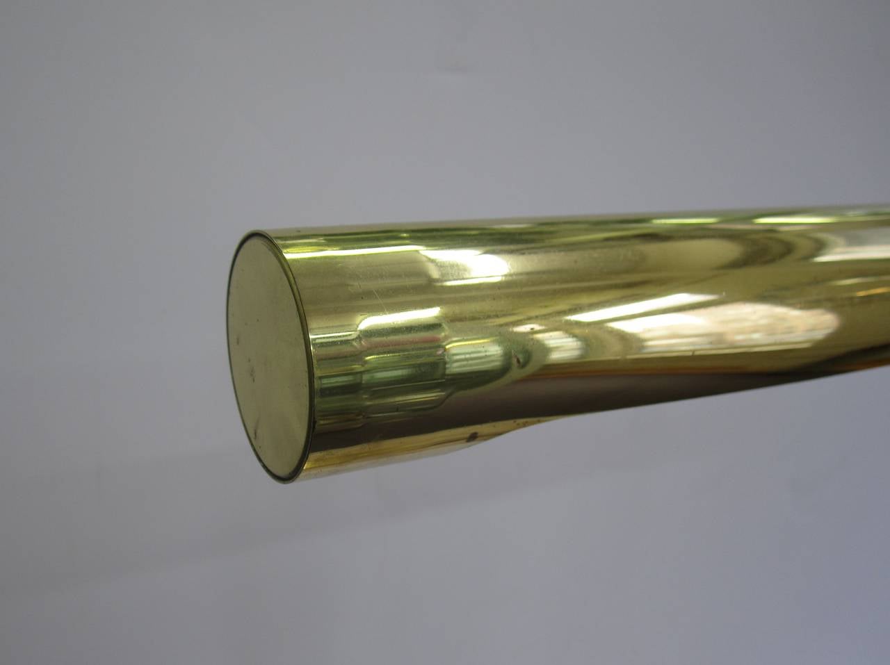 American 1970s Modern Adjustable Brass Floor Lamp after Koch and Lowy