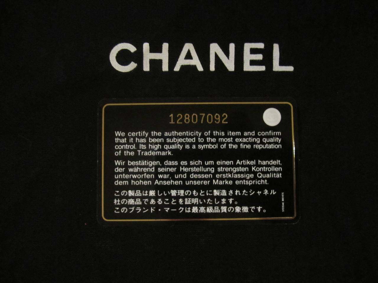 Italian Authentic Chanel Black Leather Classic Clutch Handbag