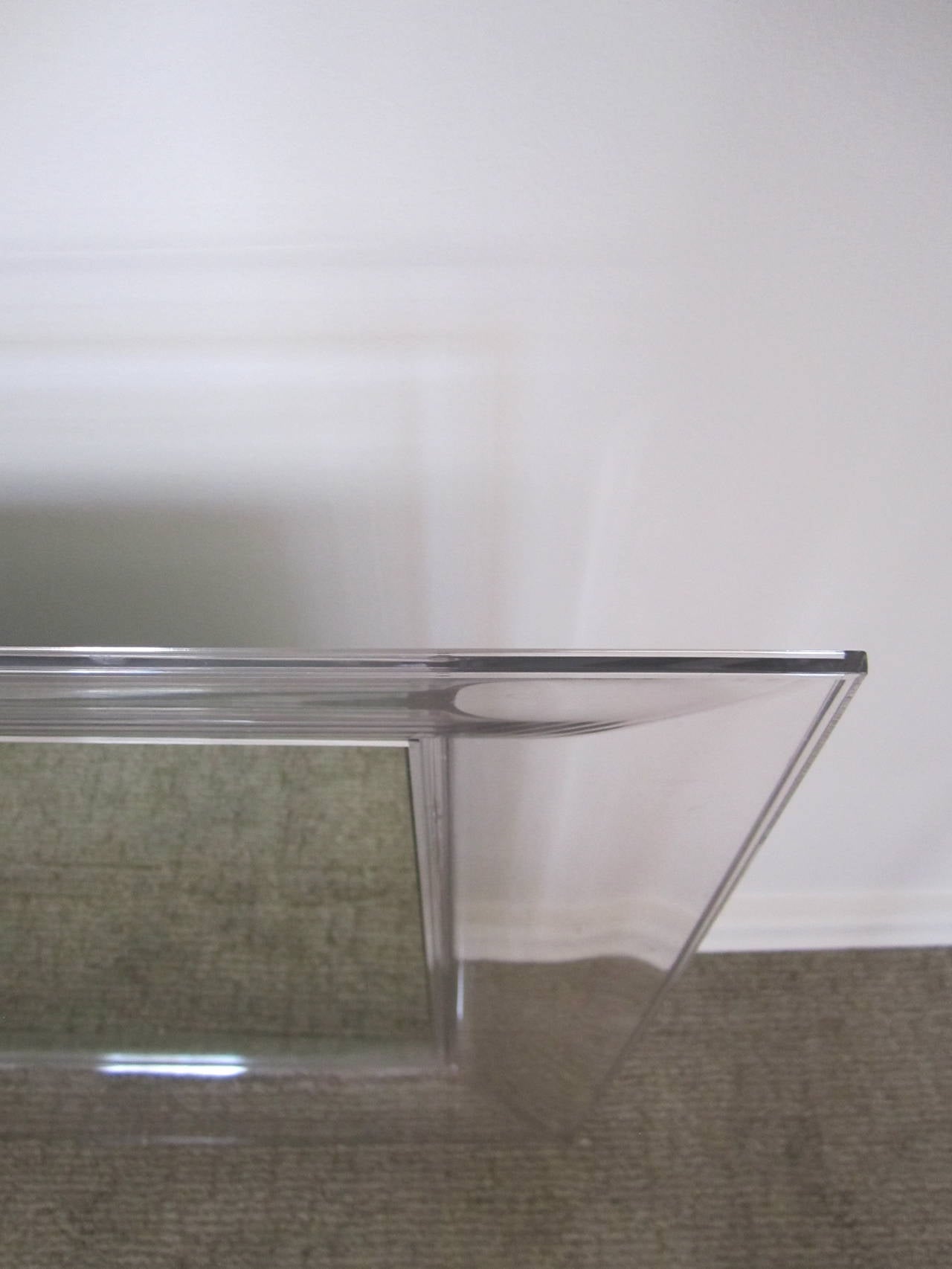 Acrylic Kartell Francois Ghost Large Rectangular Mirror by Philippe Starck
