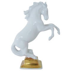Blanc-de-Chine Porcelain Horse Sculpture by Max Hermann Fritz for Rosenthal