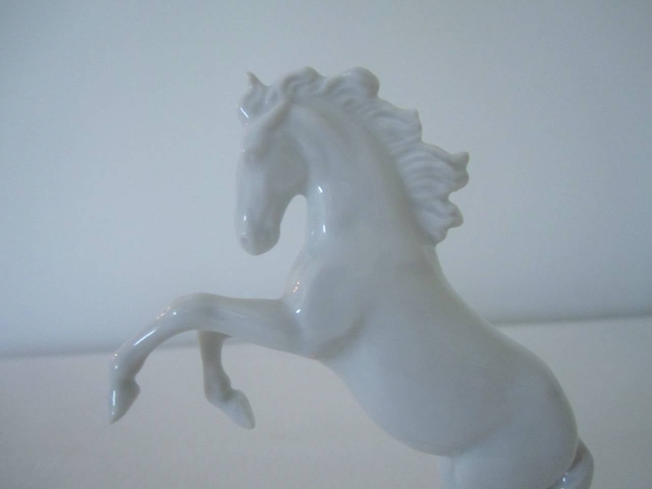 20th Century Blanc-de-Chine Porcelain Horse Sculpture by Max Hermann Fritz for Rosenthal