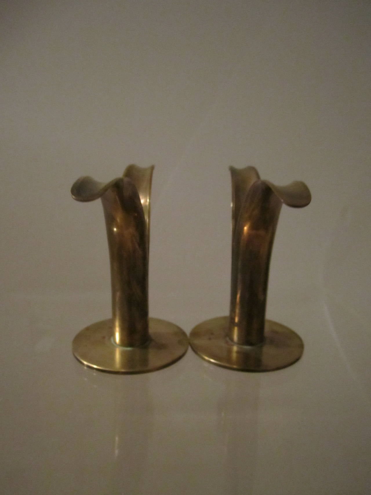 swedish brass candle holders