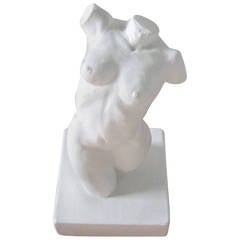Vintage White Female Nude Sculpture 8
