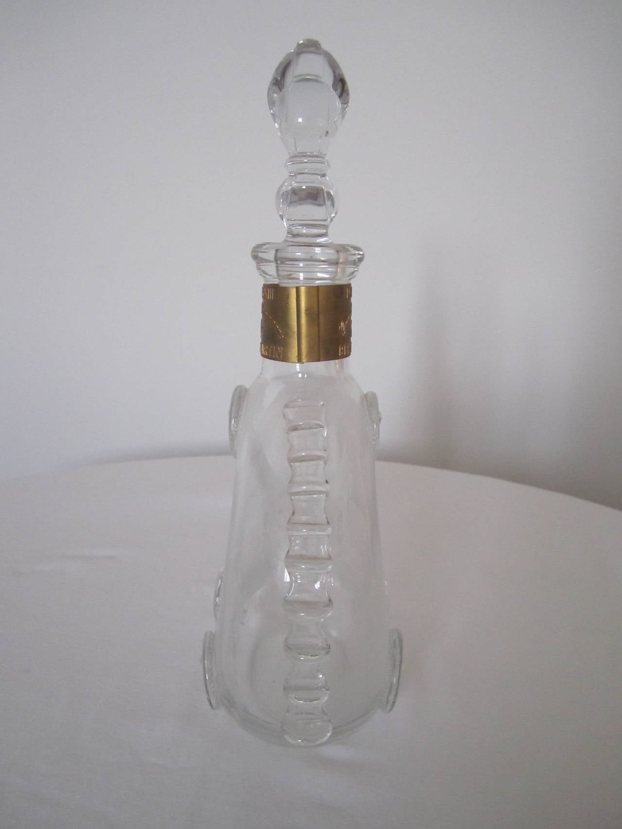 Laiton Vintage Baccarat Crystal Glass Louis XIII Cognac Decanter Set