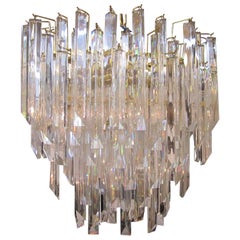 Modern Style Crystal Chandelier in the Style of Venini