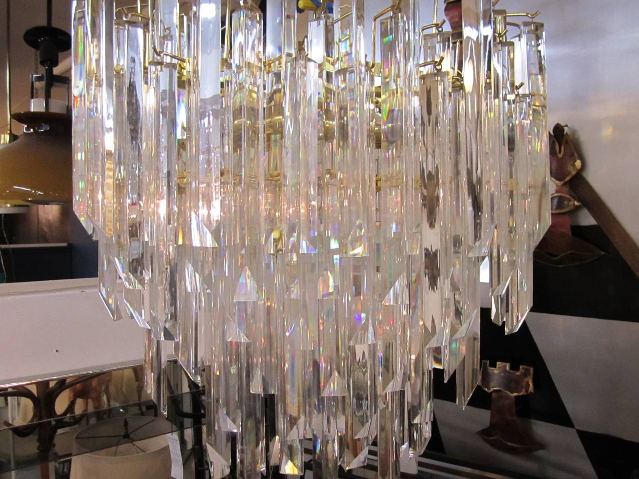 Moderne Lustre en cristal dans le style de Venini en vente