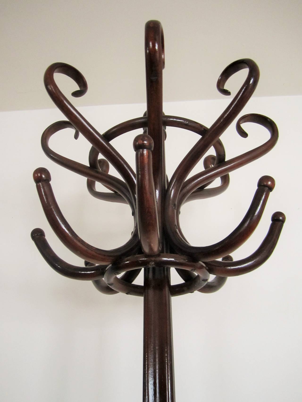 Lacquered Vintage Thonet Bentwood Coat Rack or Hall Tree
