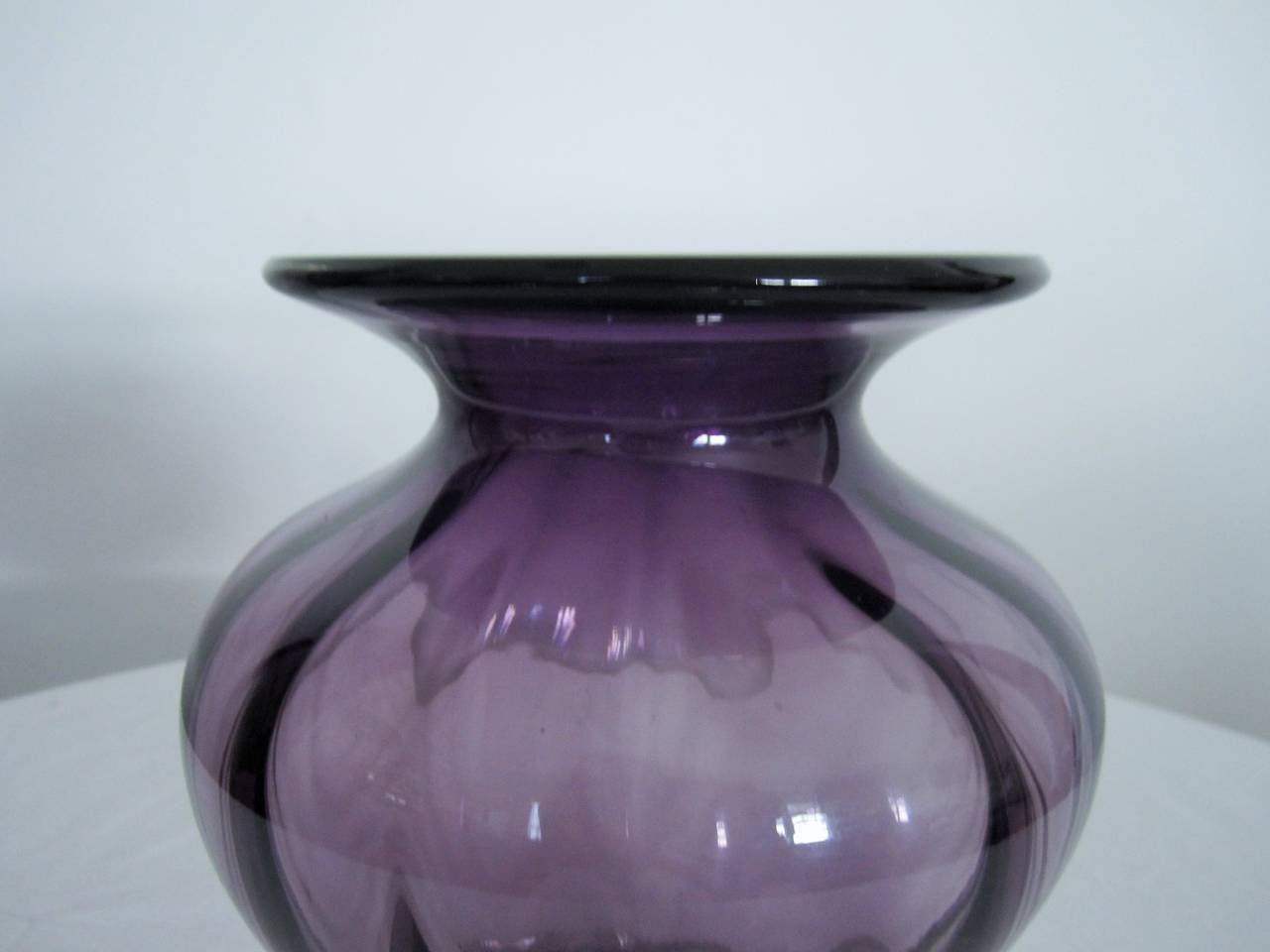 Amethyst Purple Art Glass Vase at 1stDibs