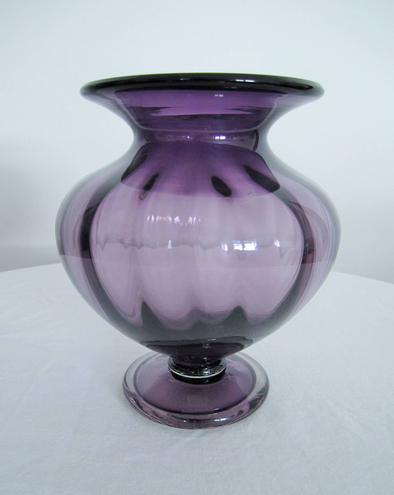 Amethyst Purple Art Glass Vase At 1stdibs