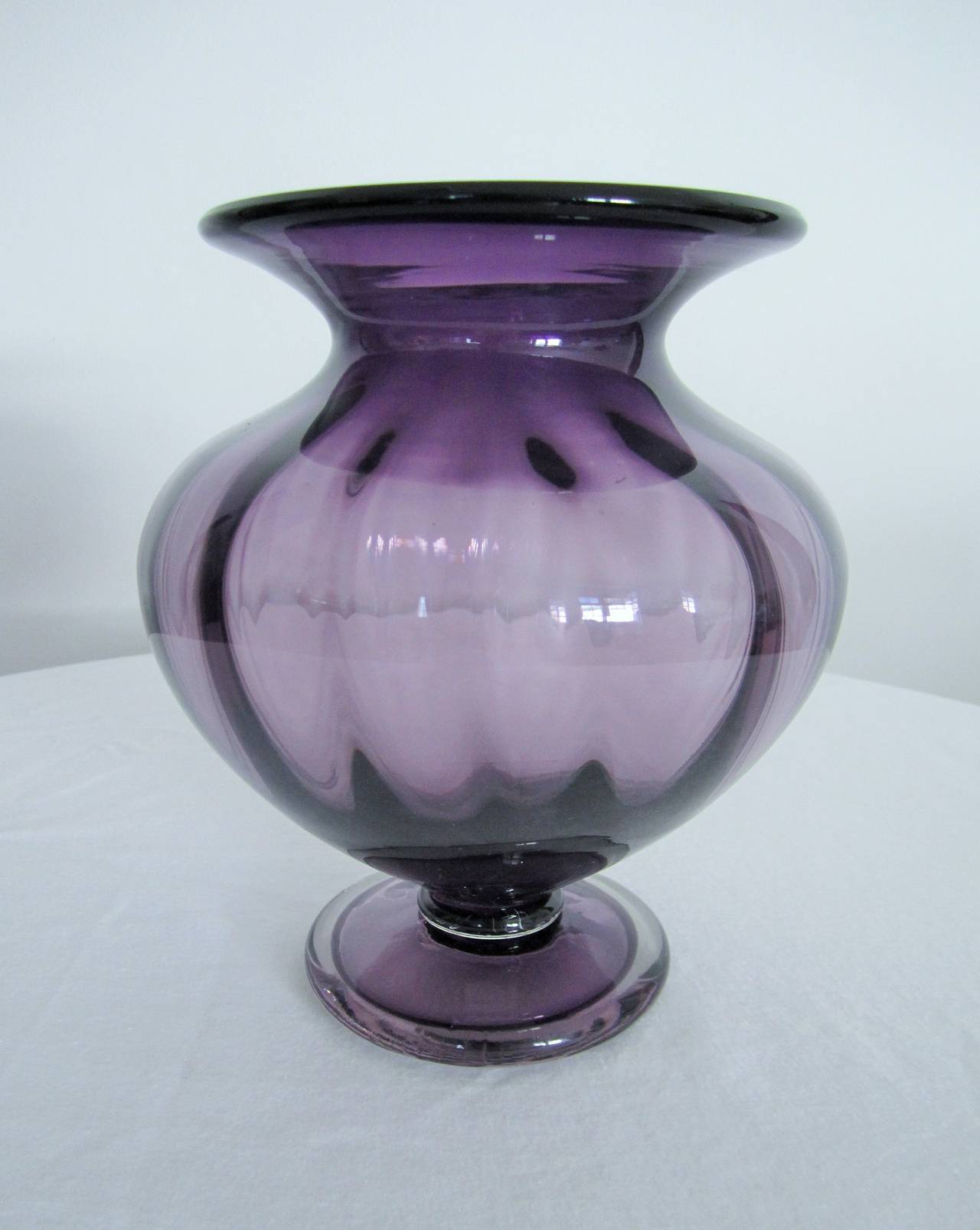 Amethyst Purple Art Glass Vase at 1stDibs