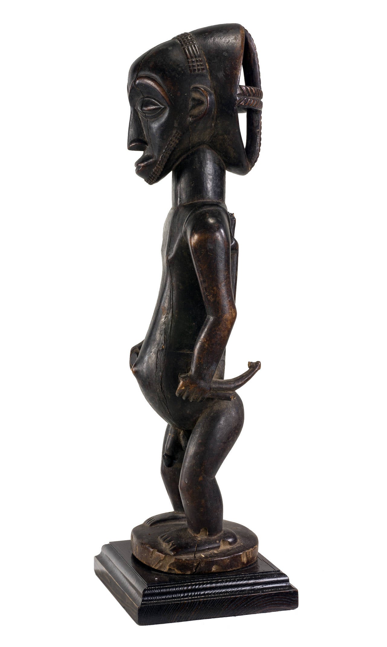 Very Important Luba Hemba Male Wooden Sculpture In Good Condition For Sale In San Francisco, CA