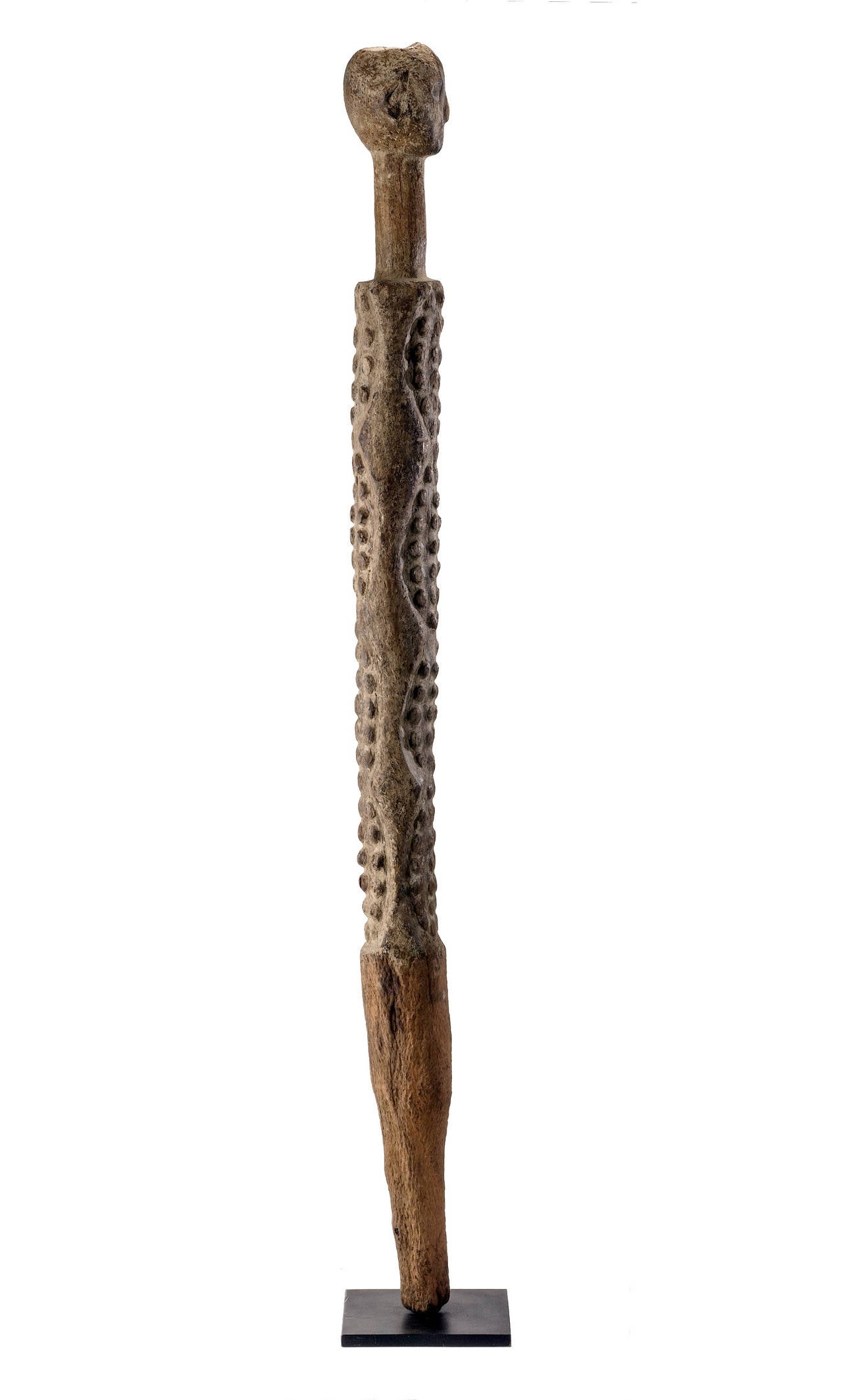 Sudanese 20th Century Tall Bongo Sculpture from Sudan with Bumps For Sale