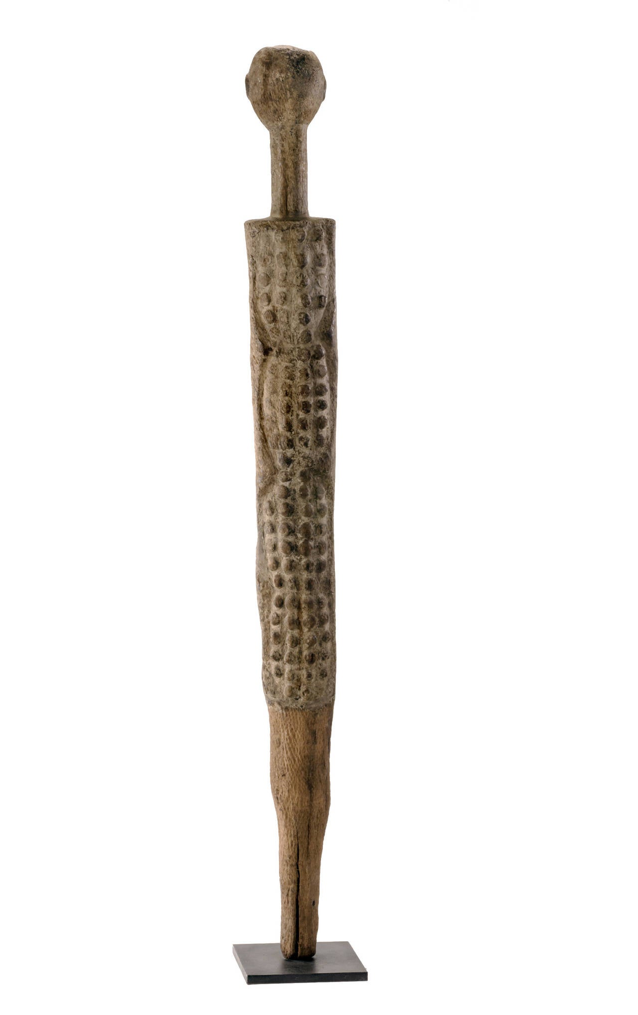 Wood 20th Century Tall Bongo Sculpture from Sudan with Bumps For Sale