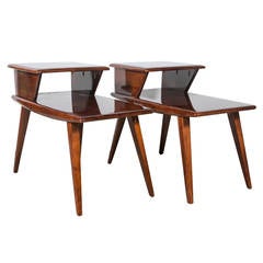 Heywood-Wakefield Original Art Deco Pair of Side Tables or Nightstands