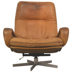 Vintage 1960`s de Sede James Bond Swivel Lounge Club Armchair