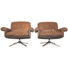 Set of Two Vintage 1970s de Sede DS 31 Lounge Armchairs