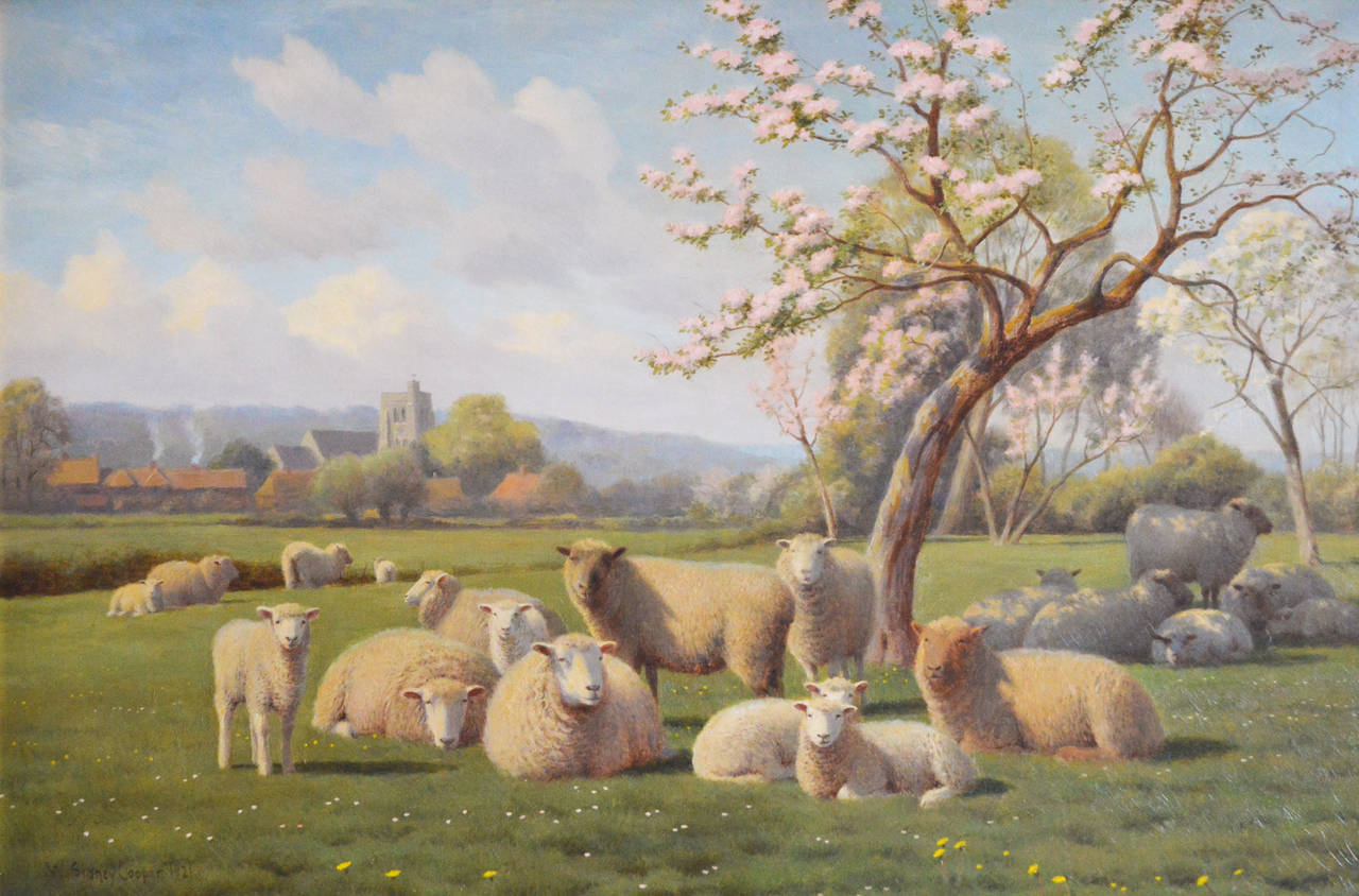"At Herne, Kent" Oil on Canvas by William Sidney Cooper