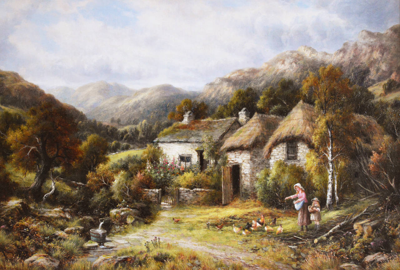 "Welsh Homestead" Oil on Canvas by Robert John Hammond