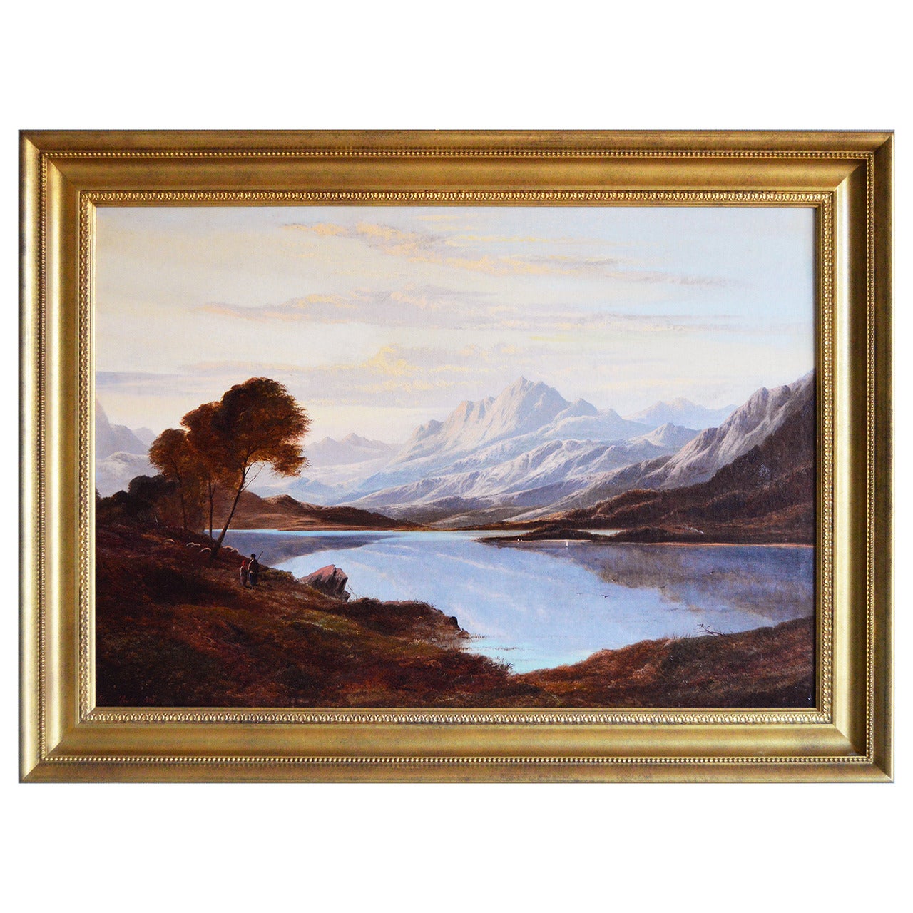 "Loch Lomond" Oil on Canvas by Charles Leslie For Sale