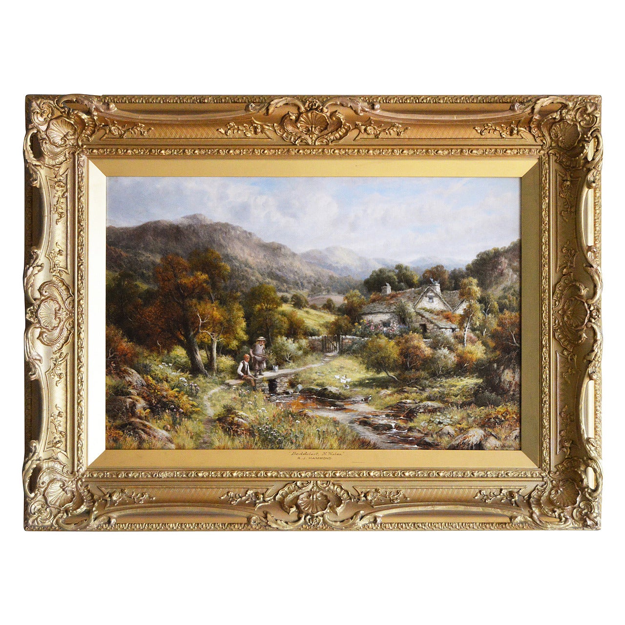 "Beddelert, North Wales" Oil on Canvas by Robert John Hammond For Sale