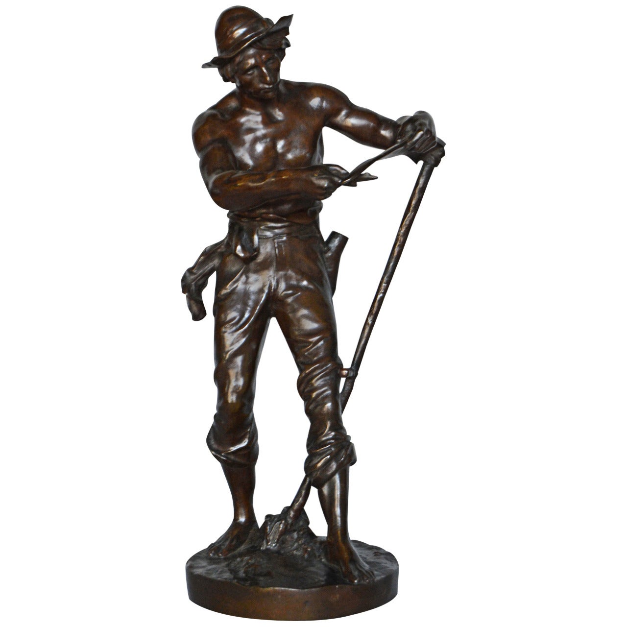 "Le Faucheur" Bronze Sculpture by Jean Gautherin For Sale