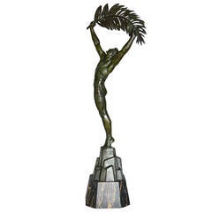 Victory, Art Deco Bronze Sculpture by Pierre Le Faguays