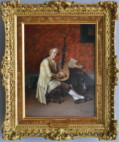 The Musician, Oil on panel by Theodore Ceriez