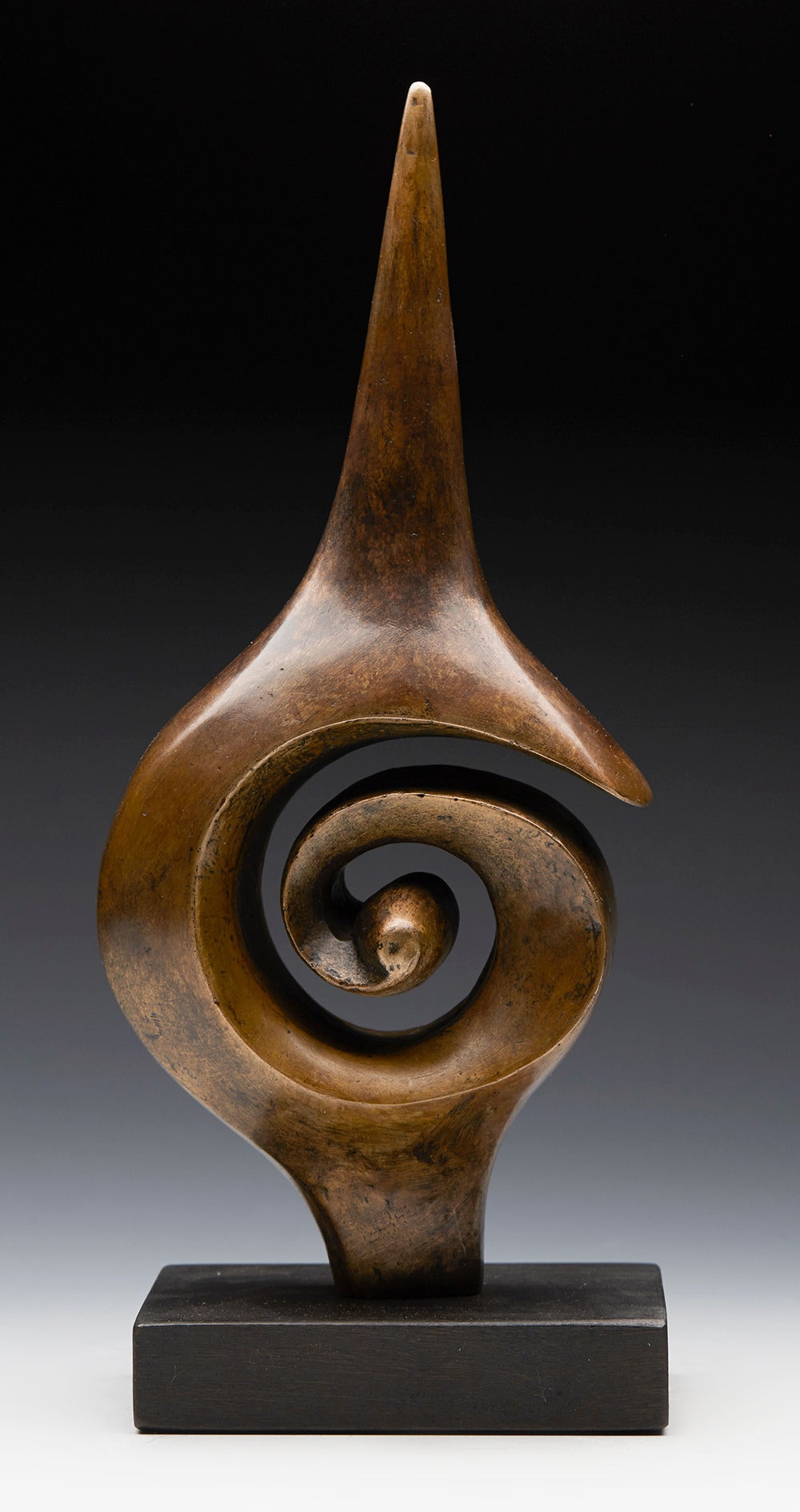 20th Century Spiral Figure Limited Edition Bronze Sculpture by John Farnham