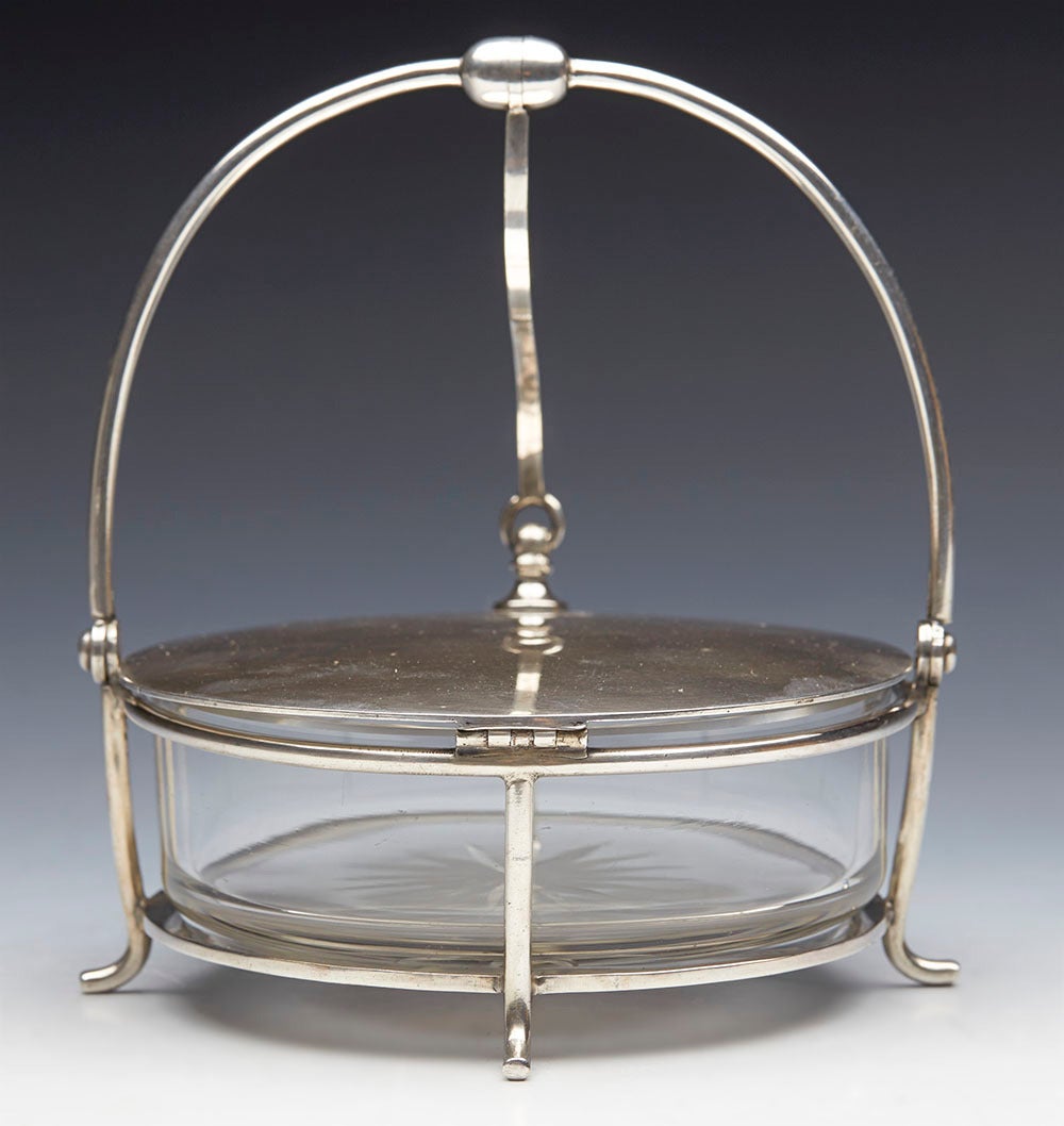 Arts & Crafts Christopher Dresser for Walker & Hall Preserve Pot, circa 1890 1