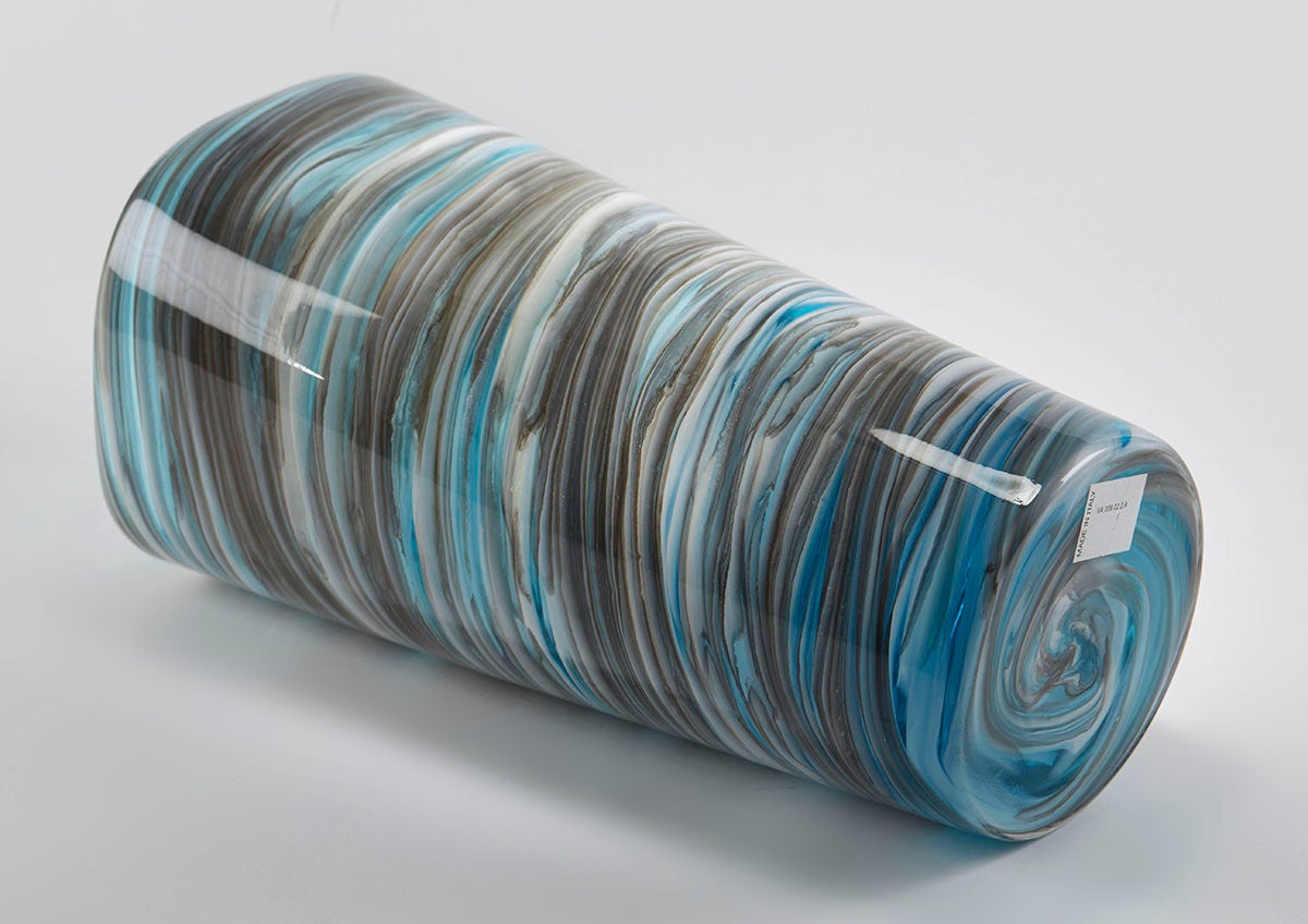 20th Century Italian Murano Gino Cenedese Signed Swirl Design Art Glass Vase