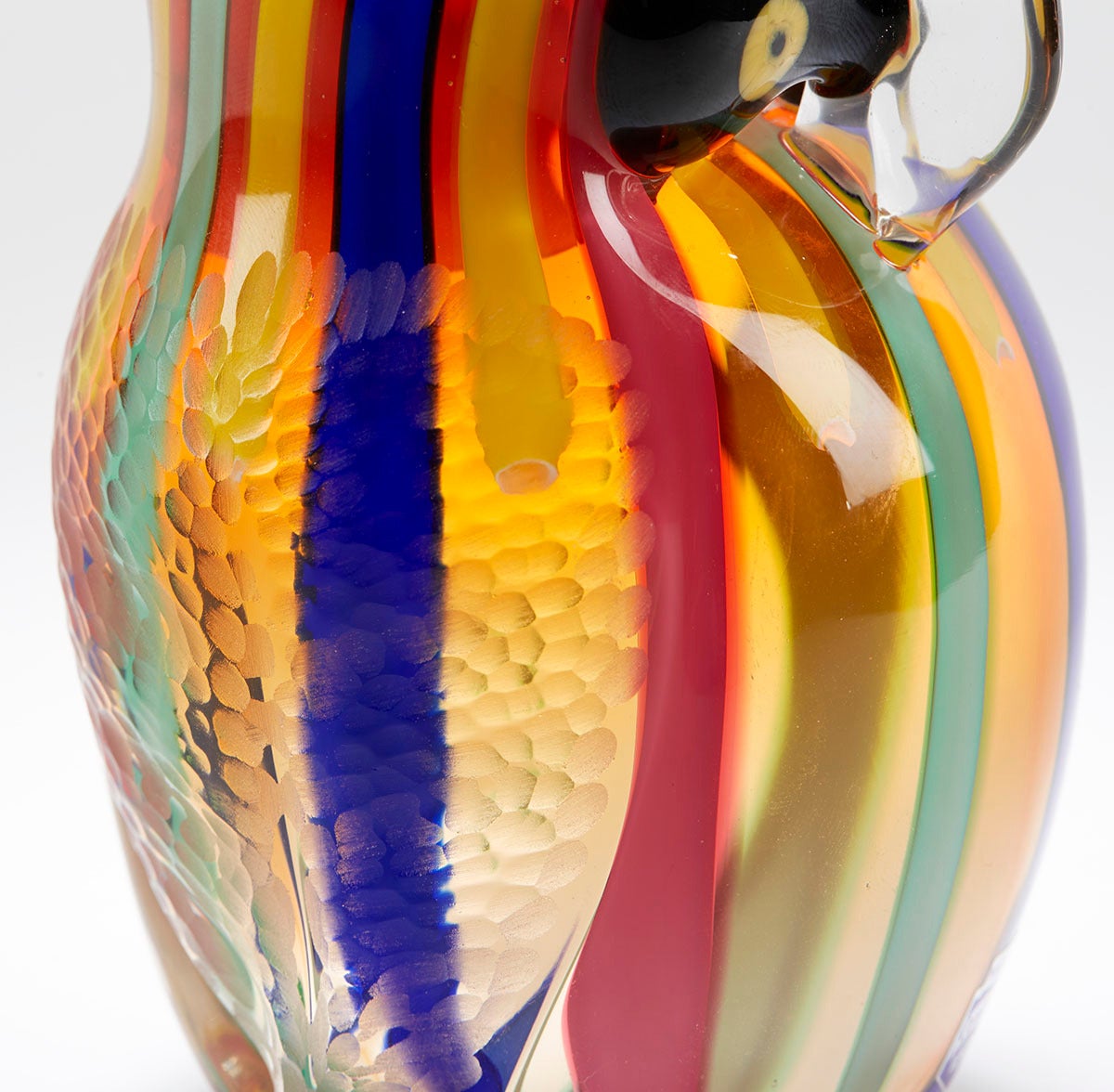 murano glass owl vase